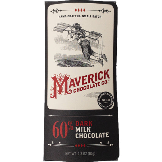 Packaged dark milk chocolate bar representing saleable finished output