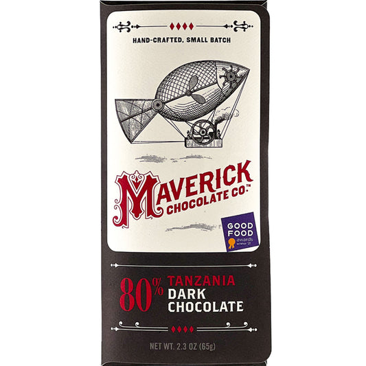 80% Tanzania Dark Chocolate bar from the Cocoa Craft shop