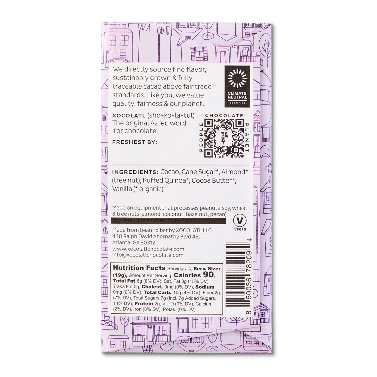 Xocolatl - Crackle & Crunch Quinoa Chocolate Bar