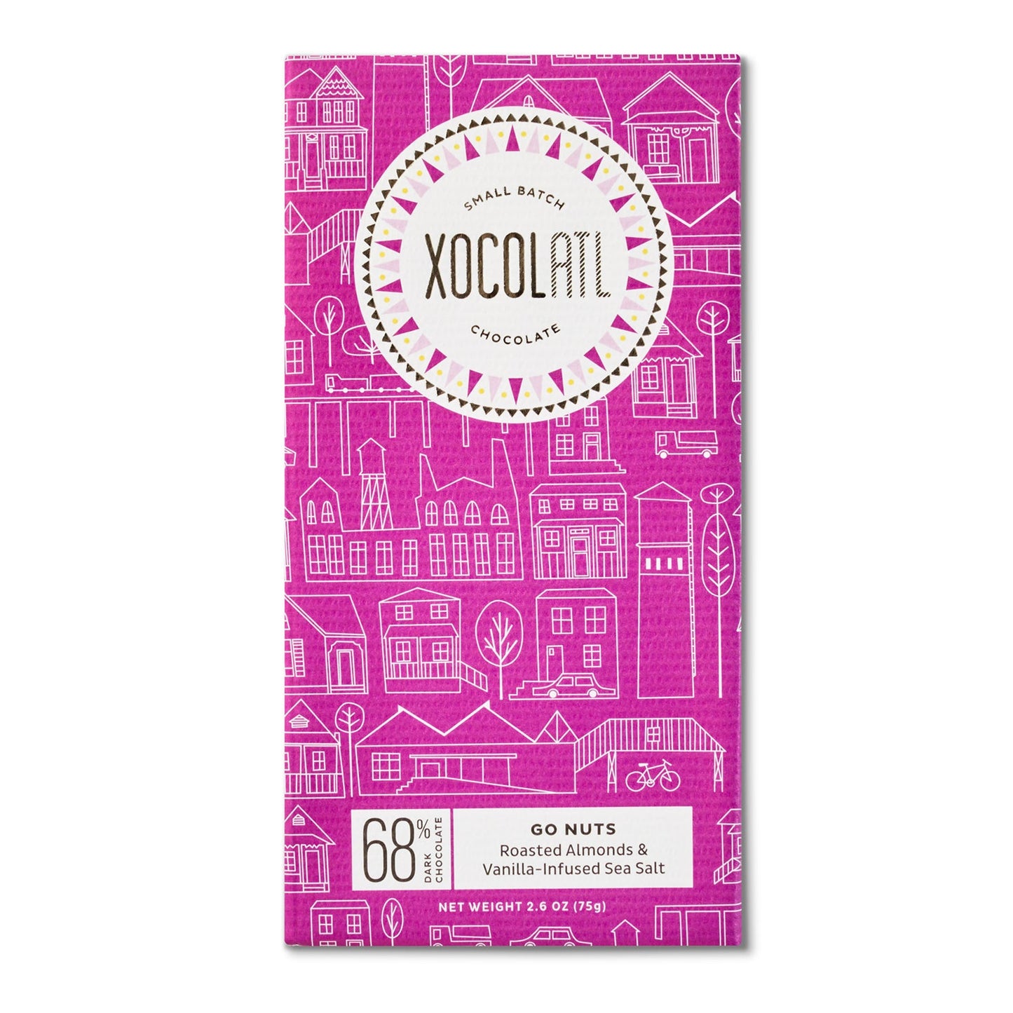 Xocolatl - Go Nuts! Dark Chocolate Almond & Sea Salt Bar
