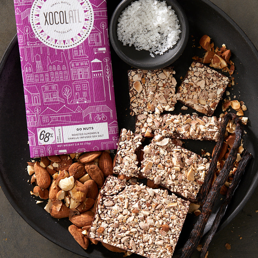Xocolatl - Go Nuts! Dark Chocolate Almond & Sea Salt Bar