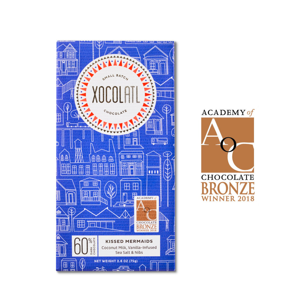 Xocolatl - Kissed Mermaids Dark Chocolate Coconut Bar