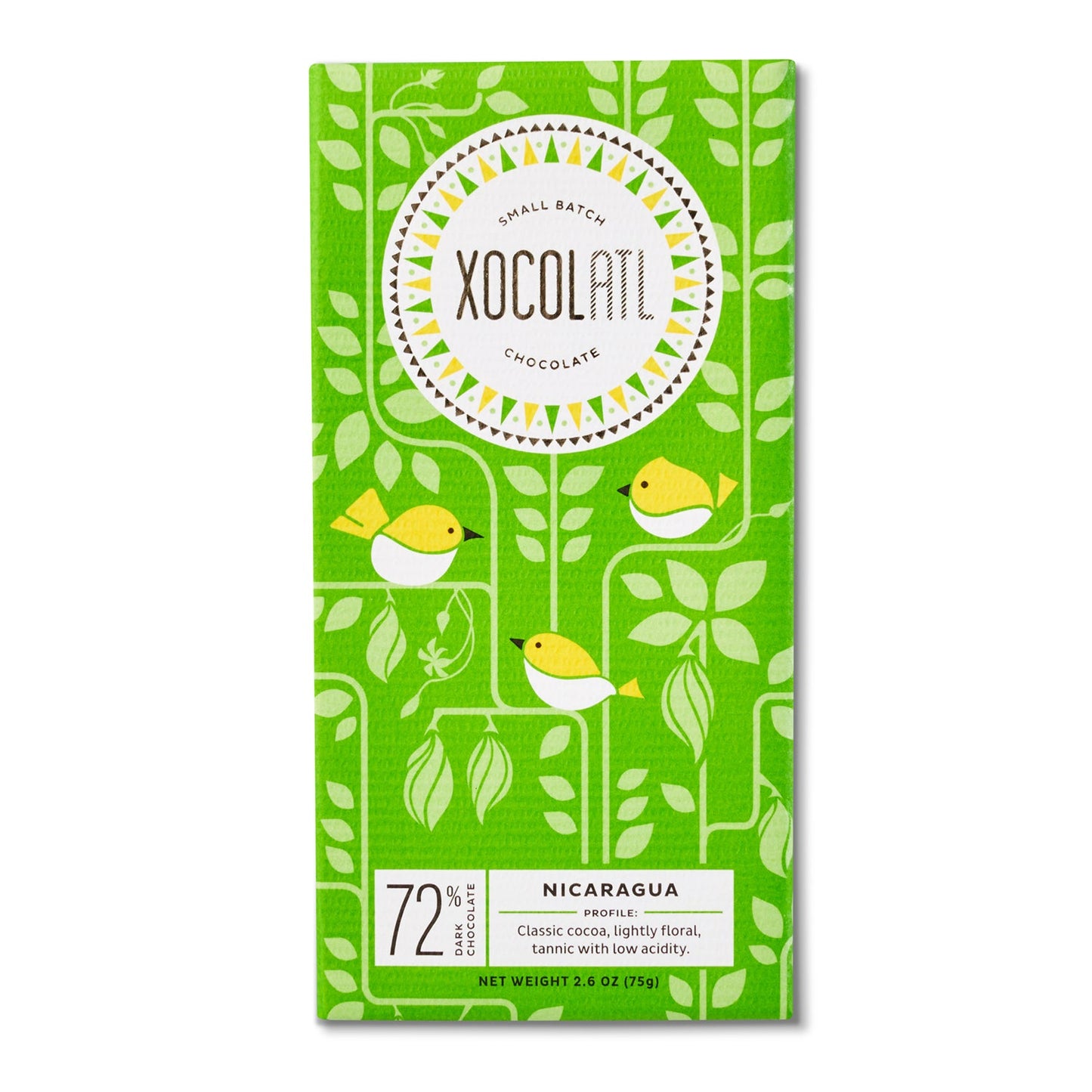 Xocolatl - Matagalpa, Nicaragua, 72% Dark Chocolate Bar
