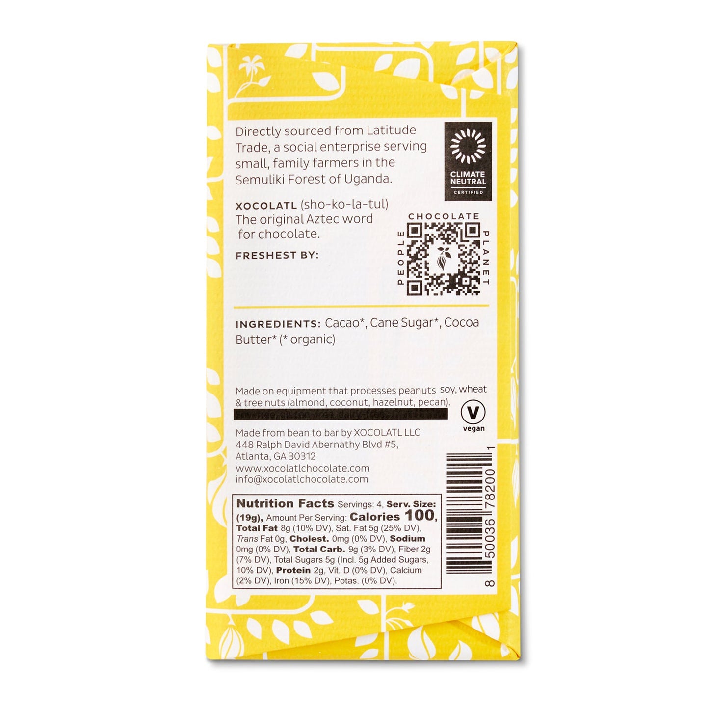 Xocolatl - Semuliki Forest, Uganda 75% Dark Chocolate