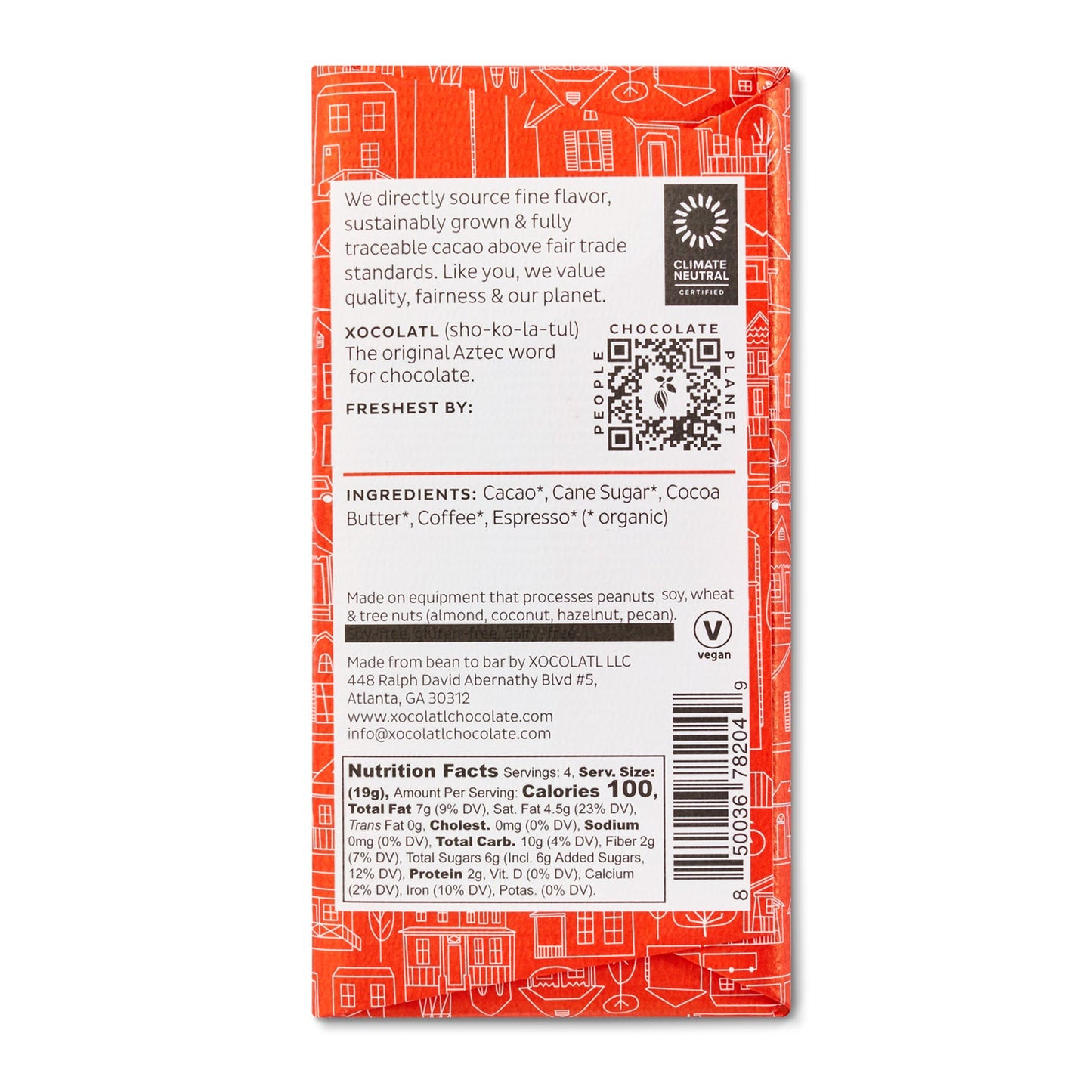 Xocolatl - Wide-Eyed Espresso Chocolate Bar