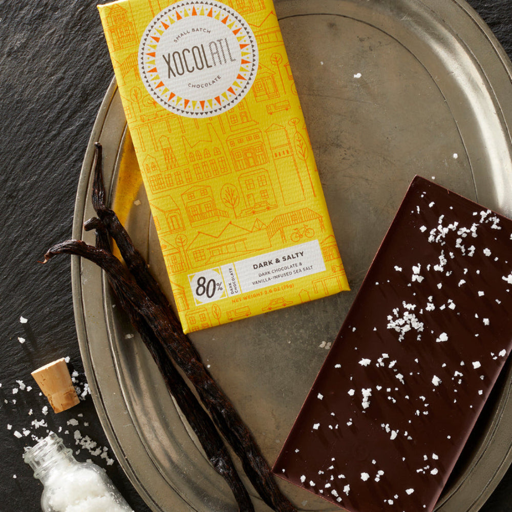 Xocolatl - Dark & Salty Dark Chocolate Sea Salt Bar